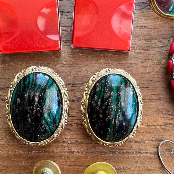 Lot of 11 Vintage and Modern Colorful Southwestern Bohemian Earrings - Picture 11 of 13